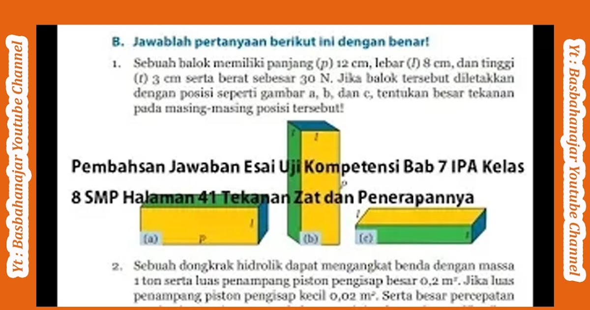 Jawaban Uji Kompetensi Bab 1 Ipa Kelas 8 Kurikulum 2013