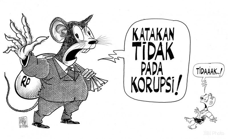 Contoh Gambar Karikatur Tentang Korupsi