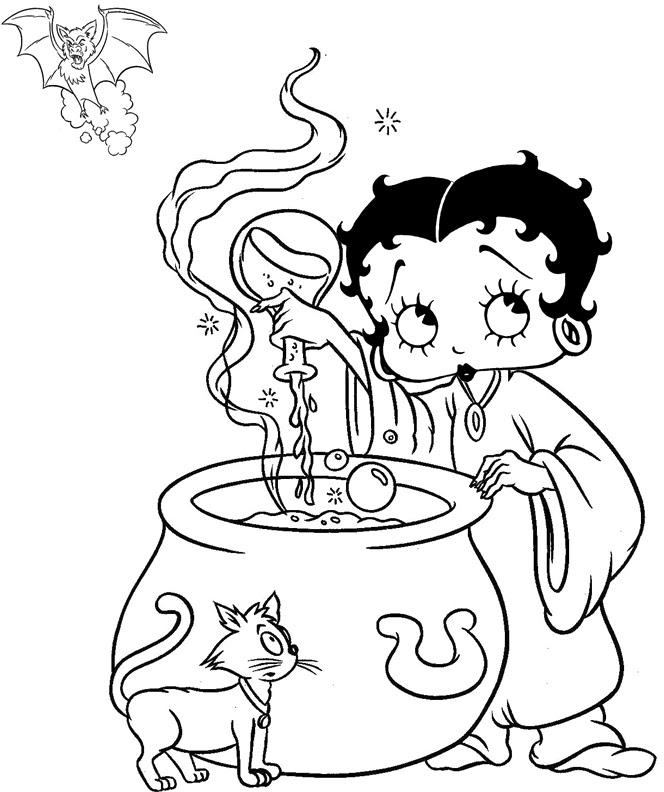 Download 289+ Cartoons Betty Boop Coloring Pages PNG PDF File - Free