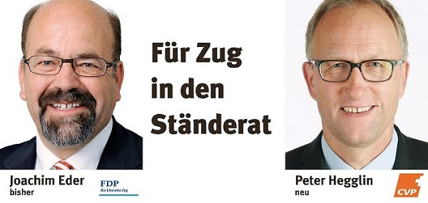 In zug hat am sonntag nur ein kandidat die wahl in den ständerat geschafft: Joachim Eder Standeratswahlen 2015