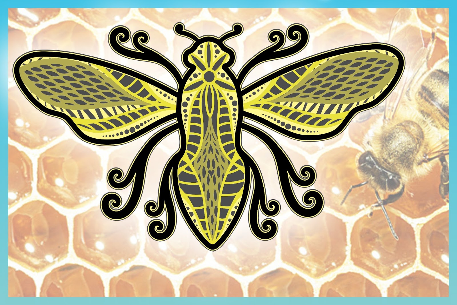 Download 3D Bee Mandala Svg Project - Free Layered SVG Files
