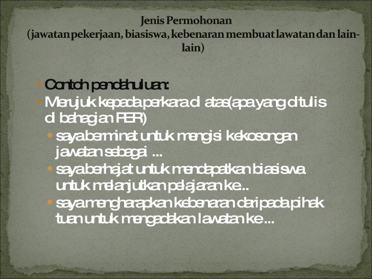 Contoh Surat Rasmi Permohonan Kenaikan Pangkat - Closing a