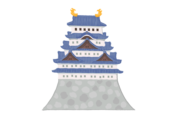 無料イラスト画像 綺麗なシルエット 名古屋 城 イラスト