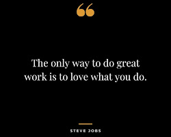Steve Jobs quote about great work