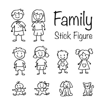 Download 209 Stick Family Svg Free SVG PNG EPS DXF File for Cricut, Silhouette and Other Machine