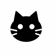 美しい花の画像 ロイヤリティフリー猫 顔 イラスト シルエット