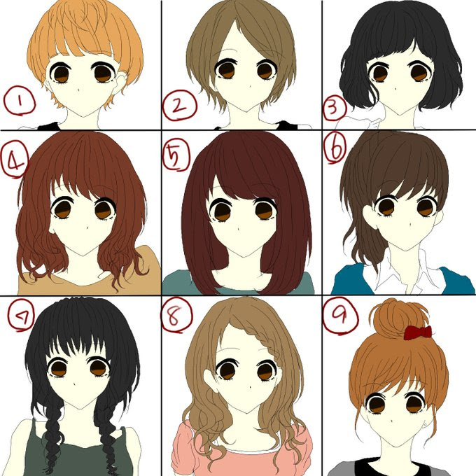 女性 髪型 種類 イラスト Khabarplanet Com