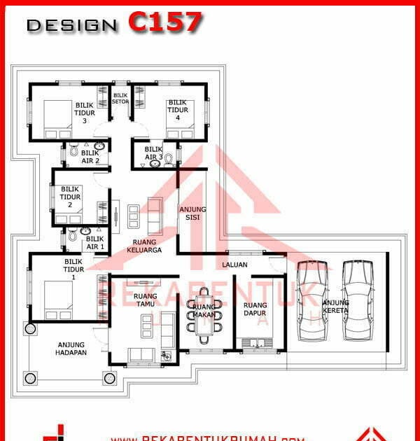 plan rumah 5 bilik tidur