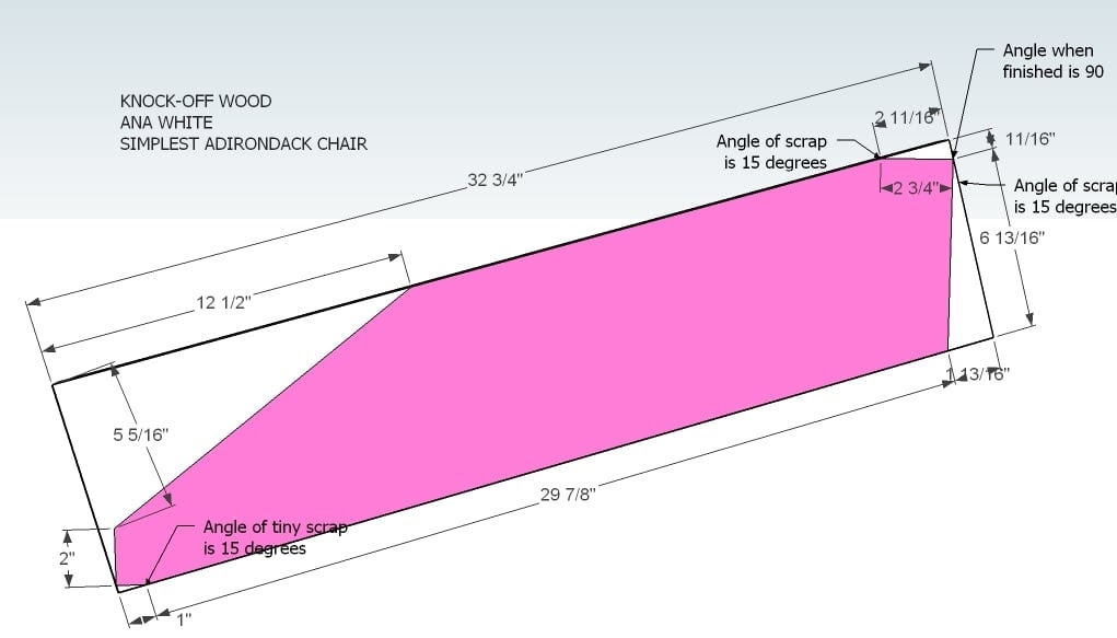 Workshop design wood: Adirondack chair plans material list