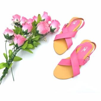 Jual JRC sandal  flat sendal tali  silang pink Online 