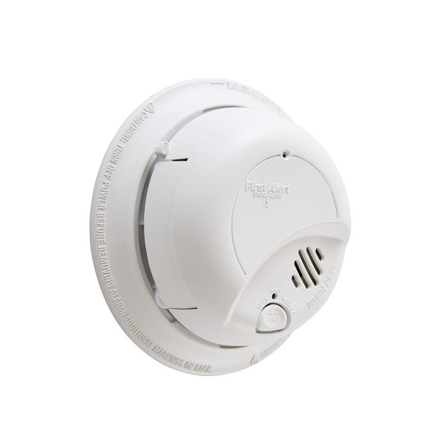 Fire administration (usfa), smoke detectors should be tested at least once a month and batteries should be replaced at least once or. First Alert Ac Hardwired 120 Volt Smoke Detector In The Smoke Detectors Department At Lowes Com