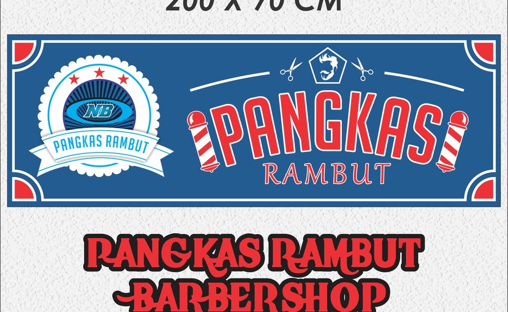 Contoh Banner Pangkas  Rambut  Pria  desain spanduk  keren