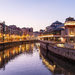 A view of La Ribera market and the Nervión River.