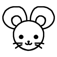 Japan Image ねずみ イラスト 白黒