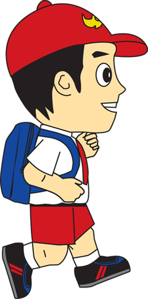 Gambar Animasi Anak Sd Berangkat Sekolah - gaya foto