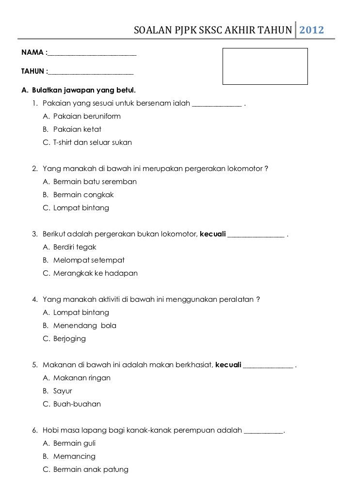 Soalan Ujian Pertengahan Tahun Sains Tahun 4 2019 
