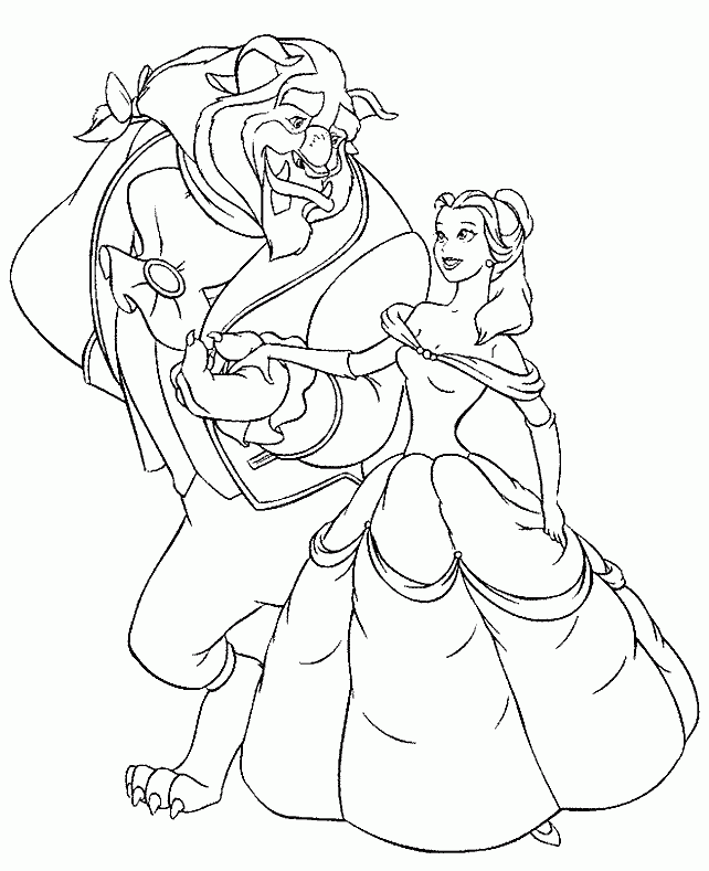 Afiefrocket Beauty And The Beast Princess Belle Coloring Pages