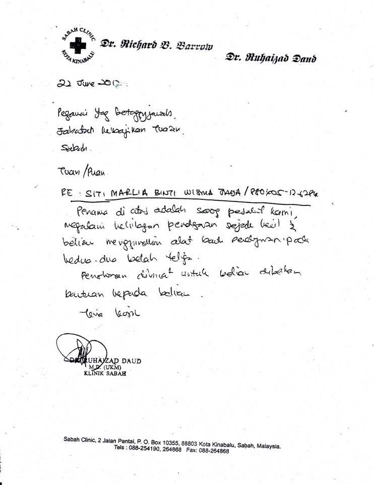 Contoh Surat Rasmi Permohonan Penempatan Guru - Resepi Ayam f