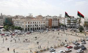 Vista de la plaza principal de Trípoli, en Libia.  