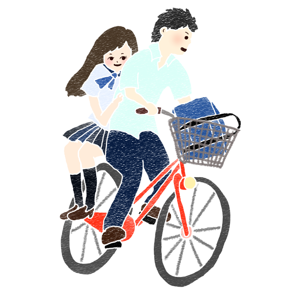 無料ダウンロード自転車 二人乗り 青春 イラスト ディズニー画像のすべて
