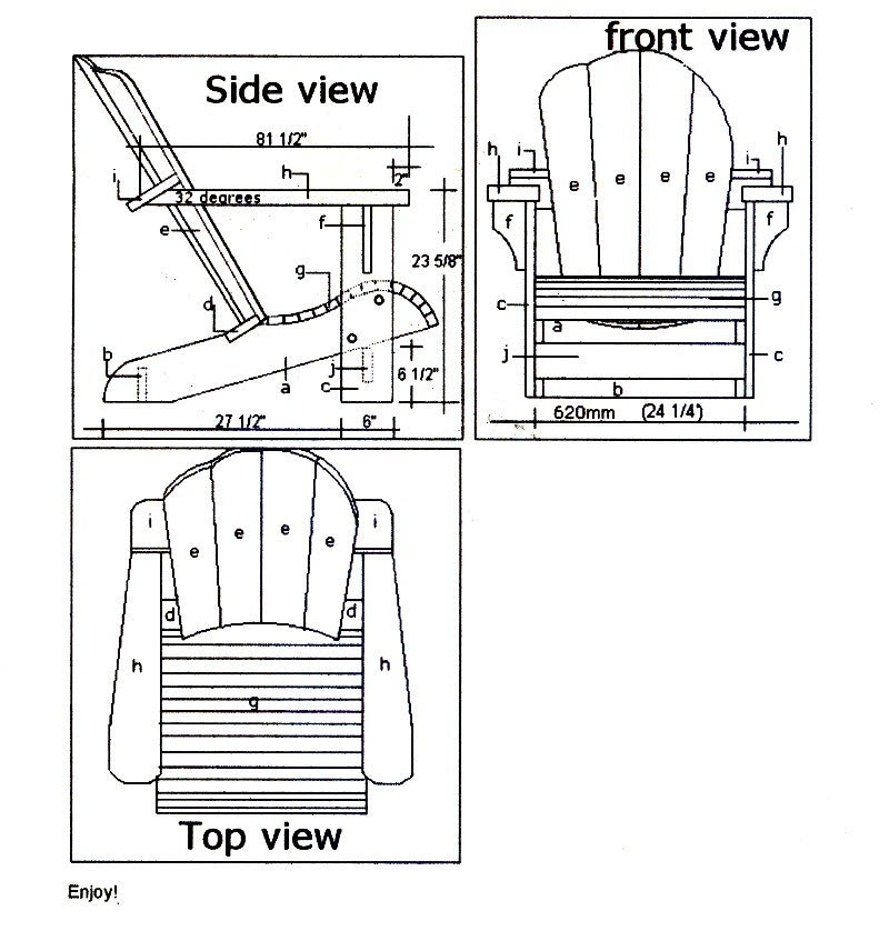 Wood desk: Access Adirondack chair buildeazy