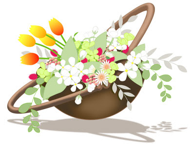 [最も選択された] 花かご イラスト 255733-花籠 イラスト