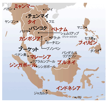 東南アジア 地図 国名 首都