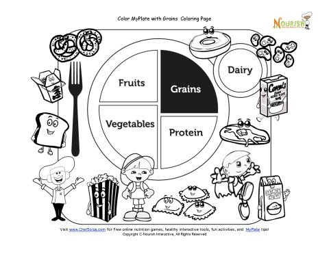For boys and girls, kids and adults, teenagers and toddlers, preschoolers and older kids at school. Printable My Plate Grains Coloring Sheet