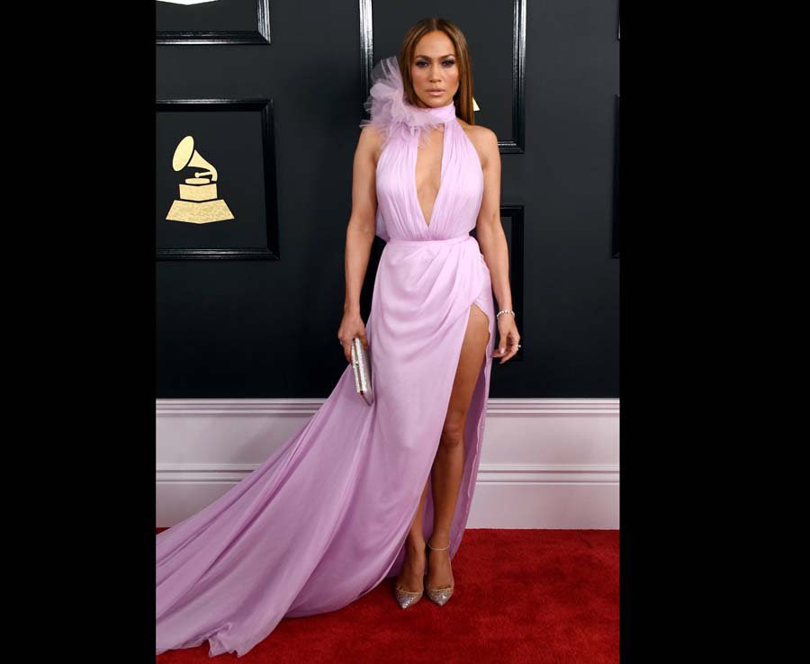 Jennifer Lopez attends The 59th GRAMMY Awards