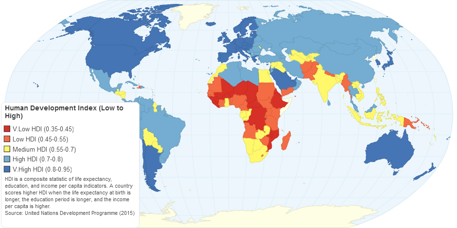 Map Of World Hdi - Best Map Collection