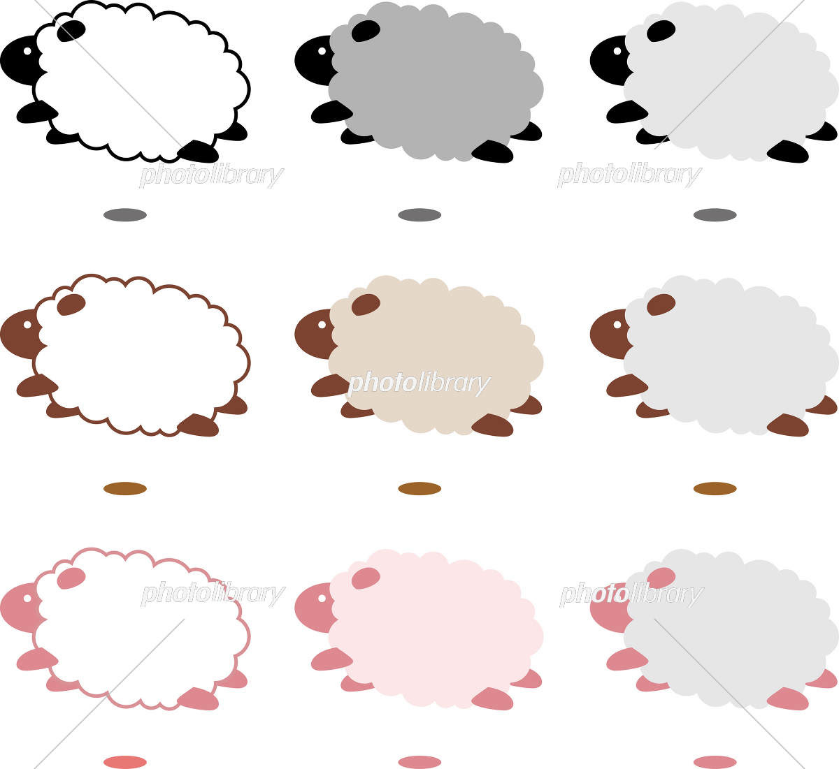驚くばかり羊 イラスト かわいい 全イラスト集