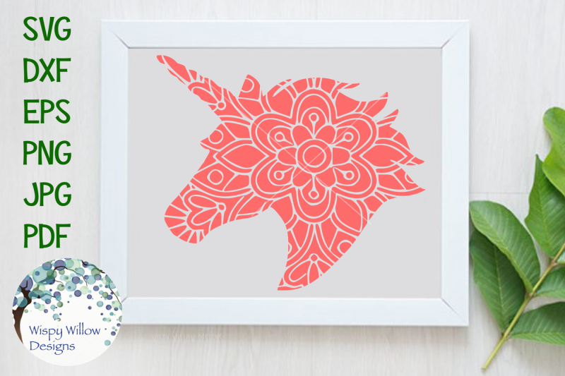 Download Free Unicorn Head Mandala SVG/DXF/EPS/PNG/JPG/PDF Crafter File