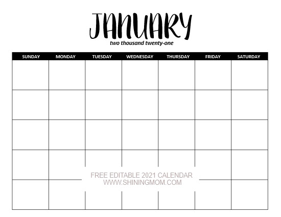 In addition to our original excel calendar template , you can find new designs. Free Fully Editable 2021 Calendar Template In Word