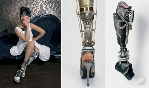 VIKTORIA MODESTA. Esta modelo e artista, de 27 anos, nasceu com uma malformação na perna esquerda e, aos 19 anos, optou por amputá-la.