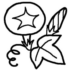 50 朝顔 イラスト 白黒 無料イラスト集