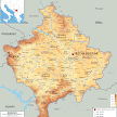 Kosovo Karta Geografska