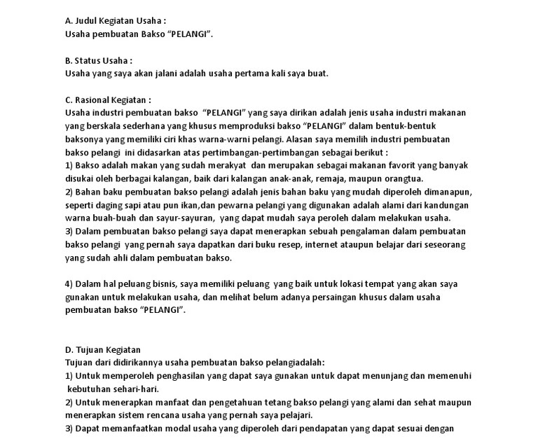 Contoh Proposal Kewirausahaan Kripik Pisang - Perusahaan ...