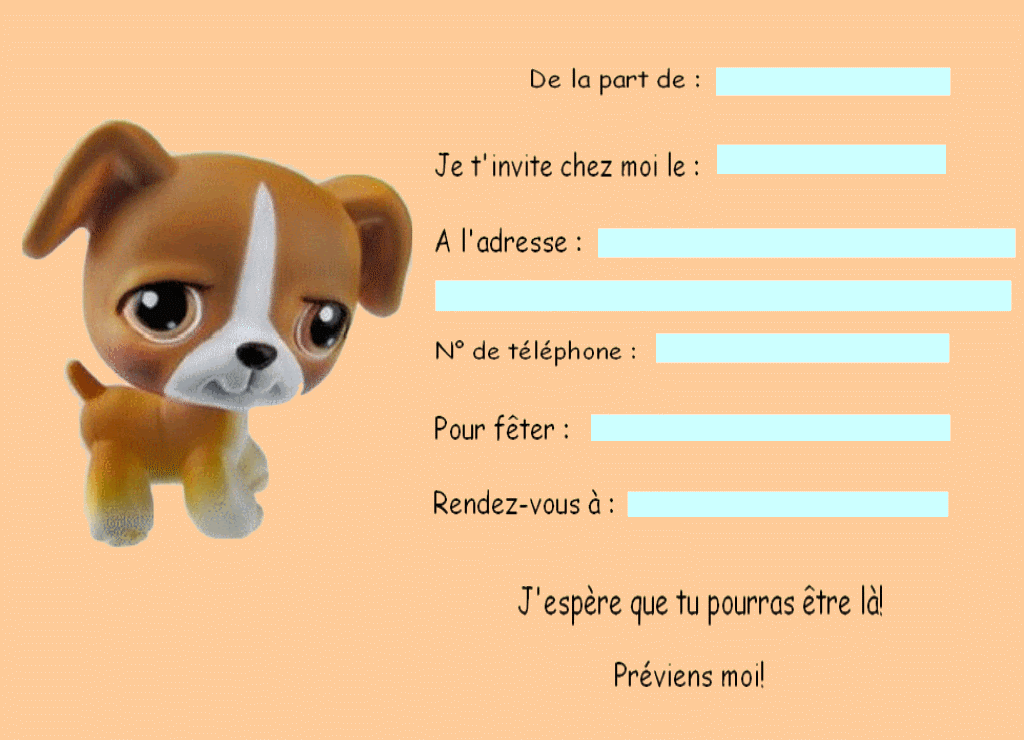 Carte D Invitation Anniversaire Chien Coleteremelly Blog
