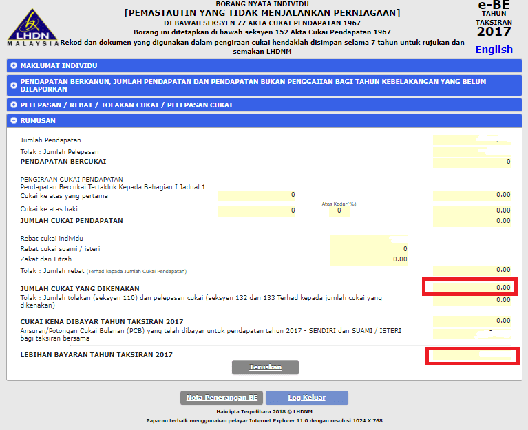 MOshims: Borang Ea Lhdn Online