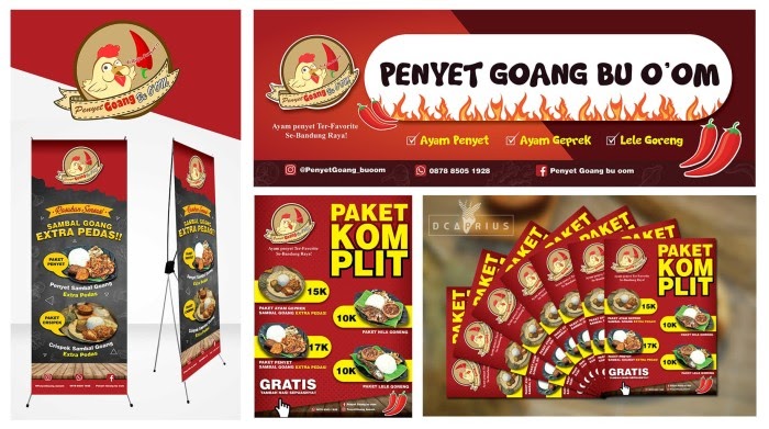  Contoh  Desain Banner  Ayam Geprek desain spanduk keren