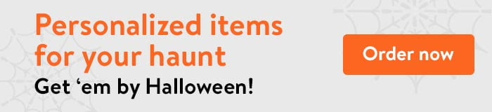 Get personalized Halloween items in time to celebrate