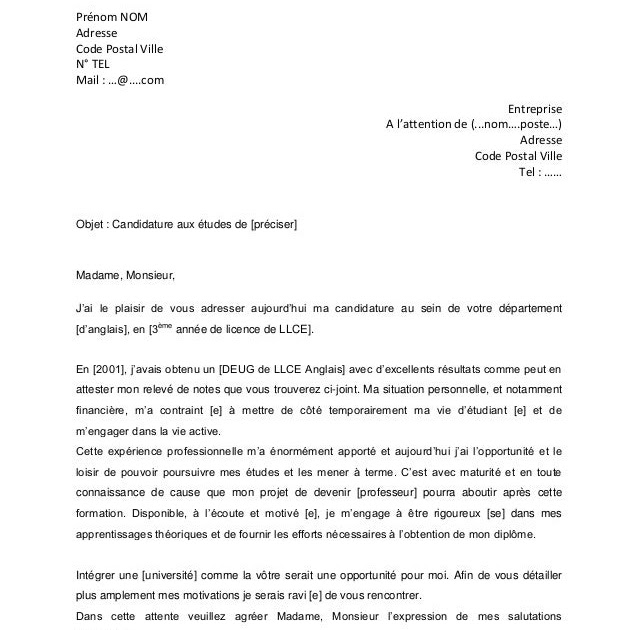 Lettre De Motivation Pour IntÃ©grer Une PrÃ©pa InfirmiÃ¨re ...