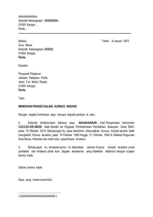 Contoh Surat Rasmi Notis Berhenti Kerja - Job Seeker