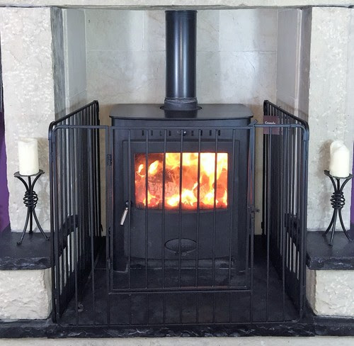 Maybe you would like to learn more about one of these? Crannog Stove Guard Screen H30 Vertical Bars Fireguard Firescreen Front Gate