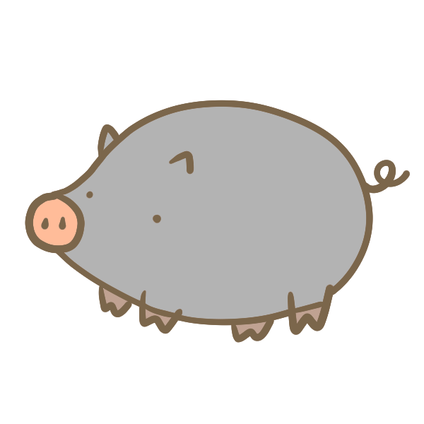 新鮮な豚 イラスト 無料 動物ゾーン