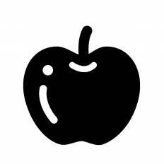 ロイヤリティフリー白黒 リンゴ りんご イラスト 動物ゾーン