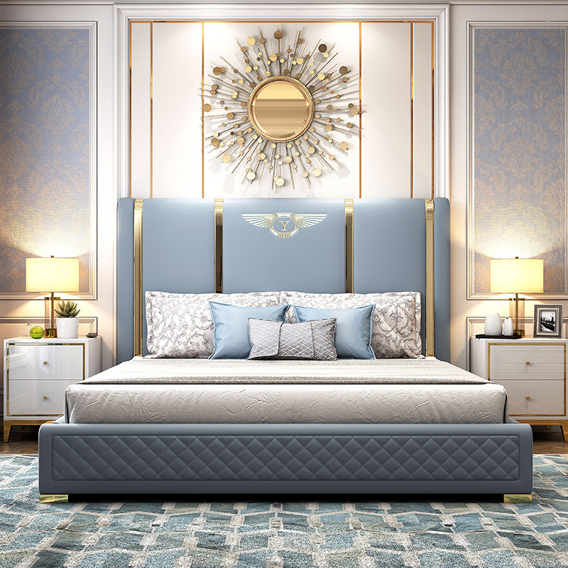 Bedroom sets take the guesswork out of trying to match individual pieces of bedroom furniture and offer a coordinated look you'll love. Modern Luxury Bedroom Furniture Bedroom Set King Size Solid Wood Genuine Leather Bed Buy Luxury Bedroom Furniture Genuine Leather Bed King Size Solid Wood Genuine Leather Bed Product On Alibaba Com