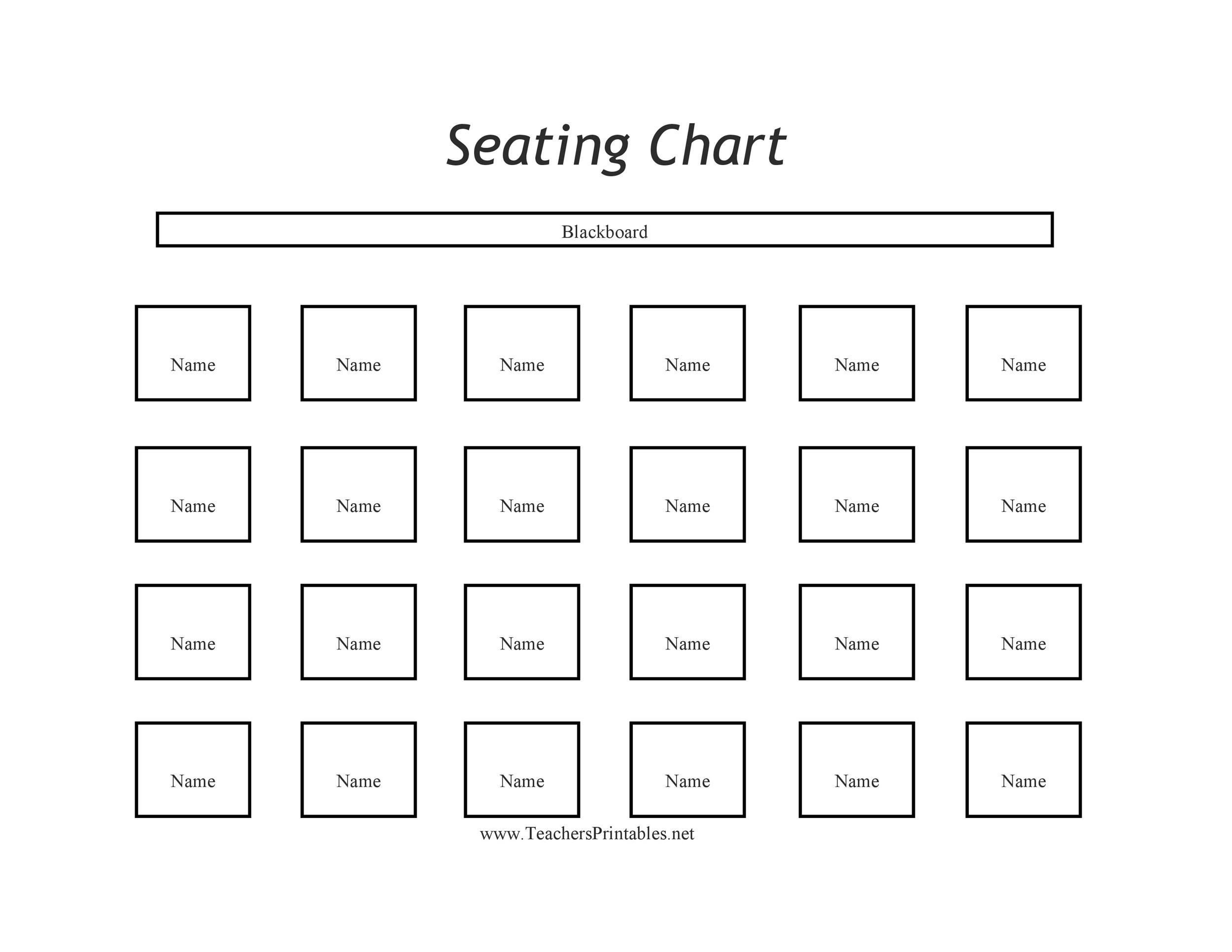 Classroom Table Seating Chart Template Free Table Bar Chart