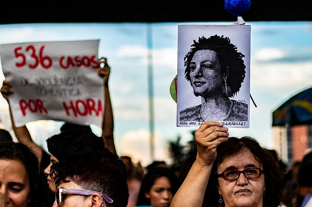 La manifestación en el centro de la ciudad de São Paulo reunió cerca de 50 mil personas este viernes (08) - Créditos: Marcelo Cruz