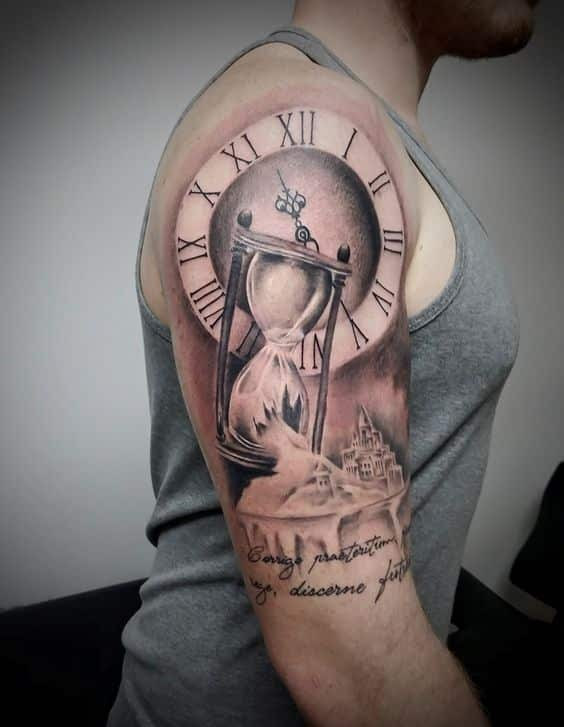 In one of its meanings it signifies the fact that time is divine. Hourglass Tattoos For Men Ideas And Inspiration For Guys